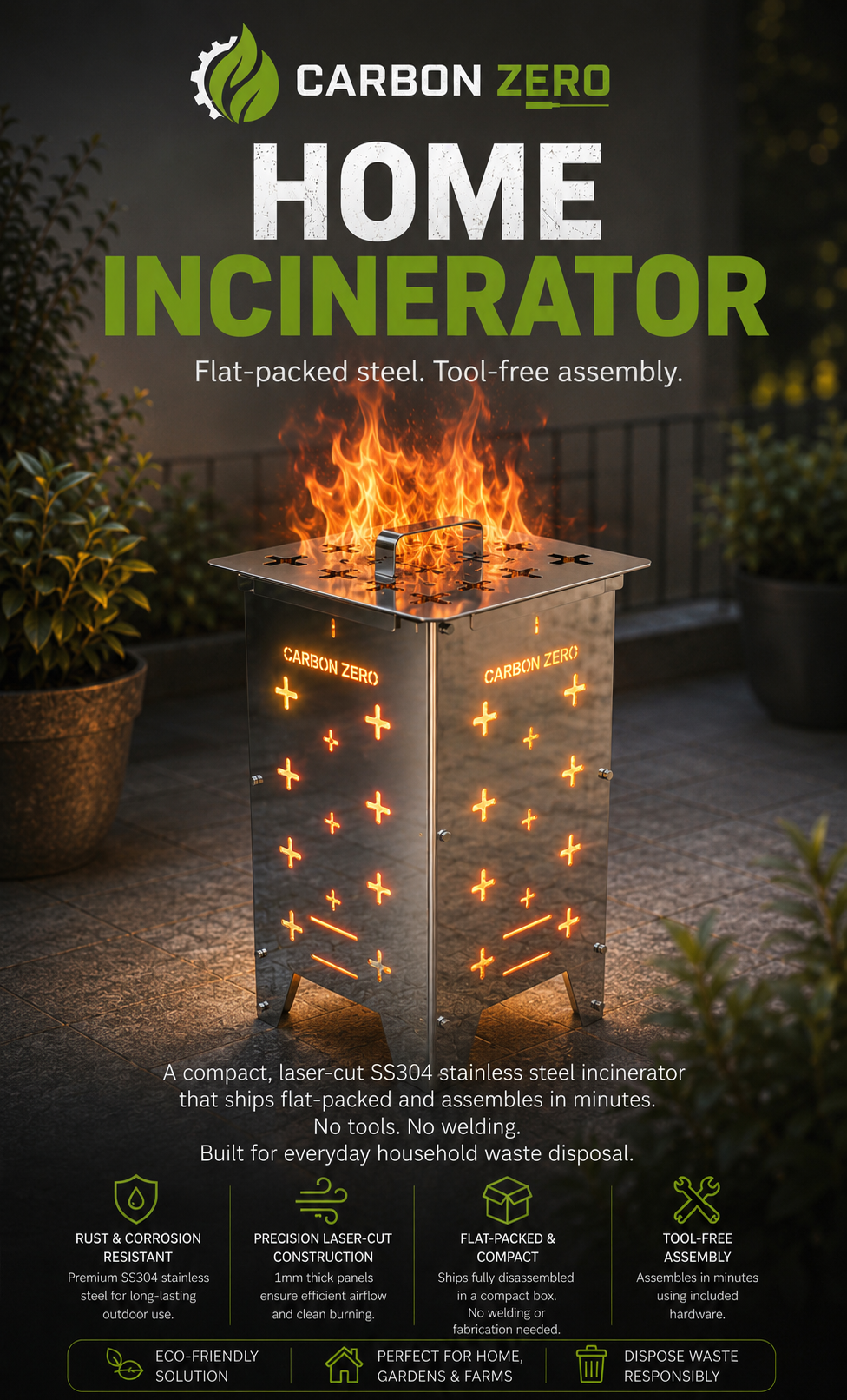 CarbonZero Home | Compact Waste Burner for Homes