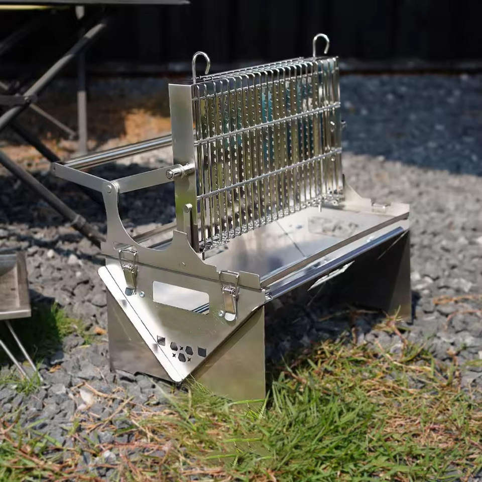 Foldable Flip Grill - Stainless Steel Portable BBQ
