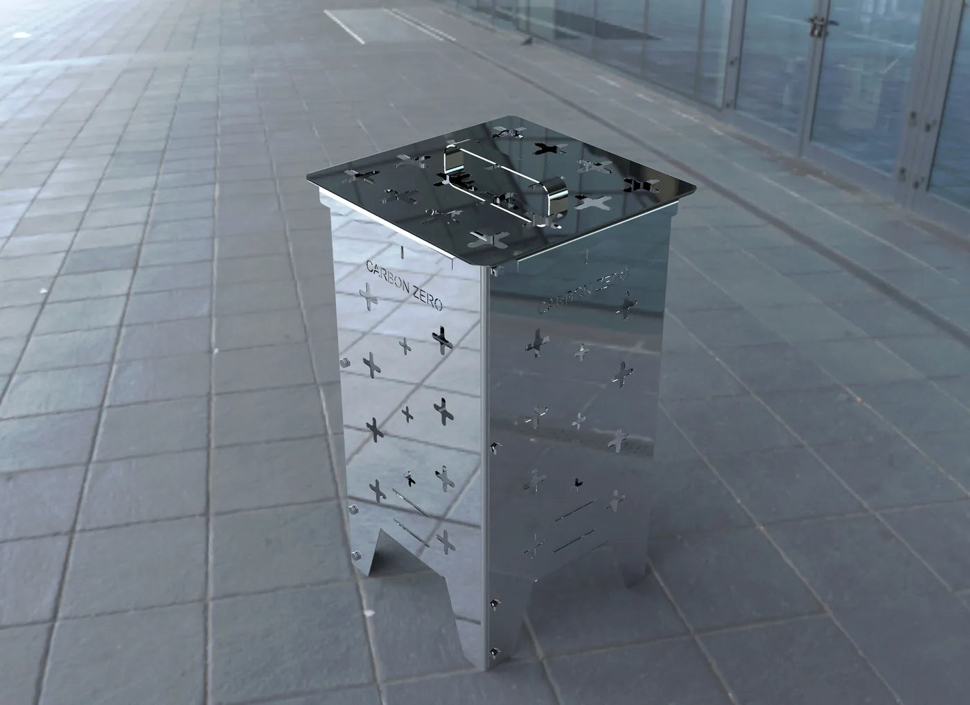 Carbon Zero flat-pack stainless steel incinerator